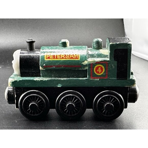 Peter Sam Thomas & Friends Train Wooden Railway Engine #4 2001 Vtg READ - Picture 6 of 11